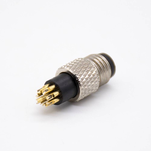 m8 Connector Male 8 pin Male Straight Overmolded Solder Cup Unshielded A code