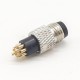 m8 Connector Male 8 pin Male Straight Overmolded Solder Cup Unshielded A code