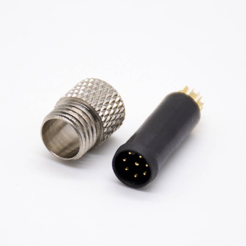 m8 Connector Male 8 pin Male Straight Overmolded Solder Cup Unshielded A code