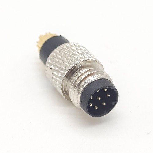 m8 Connector Male 8 pin Male Straight Overmolded Solder Cup Unshielded A code