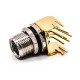 M8 Connector Right Angle 6pin Female A Code PCB Mount Front Mount With Gold-plated Bracket