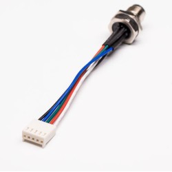 M8 Connector To  5Pin Male Socket Unshiled B Coding Straight Waterproof With Extension Cable 50CM 24AWG