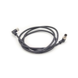 M8 Profinet Cable Waterproof 3 Pin Right Angle Female Plug To Male Plug Moding Cable With 1M PVC 24AWG Wire