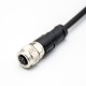 M9 Female 4pin Straight Overmolded Cable Single Ended Cable 1M