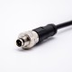 M9 Male 4pin Straight Overmolded Cable Single Ended Cable 1M