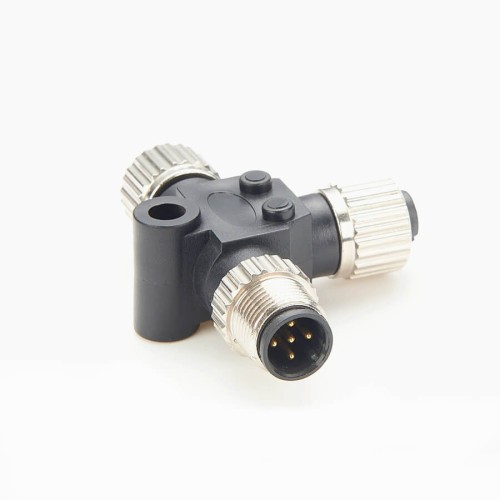 M12 Nmea 2000 Single T-Adapter 2 Pin Dual Female To 5 Pin Male