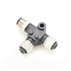 M12 Nmea 2000 Single T-Adapter 2 Pin Dual Female To 5 Pin Male