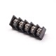 5 pin Terminal Block Connector Straight Through Hole Black Barrier Terminal