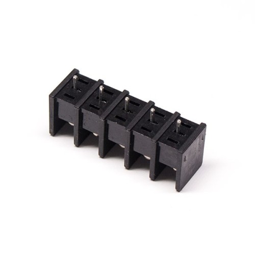 5 pin Terminal Block Connector Straight Through Hole Black Barrier Terminal