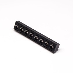 8 pin Terminal Block Straight Through Hole PCB Mount Black