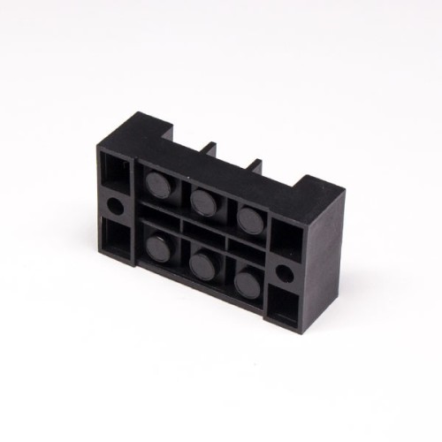 Barrier Strip Terminal Blocks black Straight with Cover Cable Connector