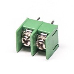 Barrier Terminal Block Connector 2pin Green PCB Mount Through Hole