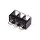 Barrier Terminal Block with Cover 3pin Straight Black Connector