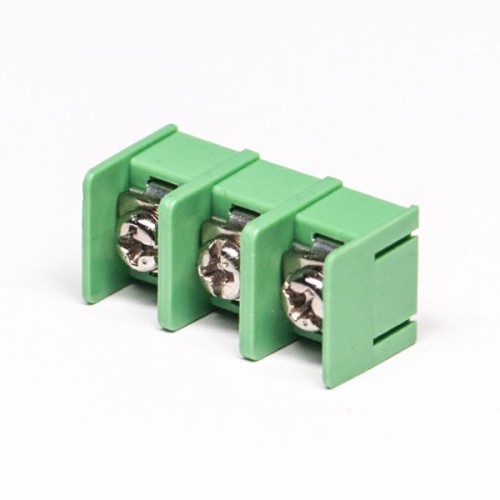 Barrier Terminal Blocks 3pin Green Straight PCB Mount Connector