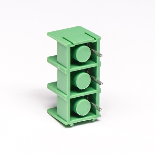 Barrier Terminal Blocks 3pin Green Straight PCB Mount Connector