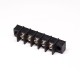 Barrier Tterminal Blocks Straight 5pin 2 Holes Flange Black Connector for Cable