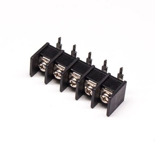 Right Angle PCB Terminal Block Black 5pin PCB Mount Connector for Cable