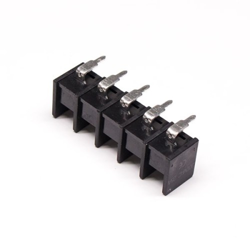 Right Angle PCB Terminal Block Black 5pin PCB Mount Connector for Cable