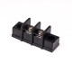 Straight Terminal Connector Black 2 holes Flange Connector for Panel Mount