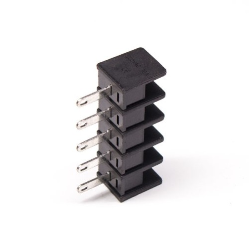 Terminal Block Connector Black Barrier Terminal 5pin Straight Through Hole PCB Mount