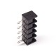 Terminal Block Connector Black Barrier Terminal 5pin Straight Through Hole PCB Mount