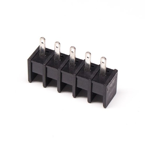 Terminal Block Connector Black Barrier Terminal 5pin Straight Through Hole PCB Mount