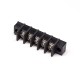 Terminal Electrical Barrier strip Block 5pin Black Straight 2 holes Flange Mounting