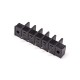 Terminal Electrical Barrier strip Block 5pin Black Straight 2 holes Flange Mounting