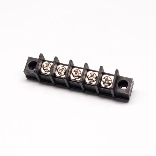 Terminal Strip vs Barrier Strip 5pin Right Angled Black PCB Mount