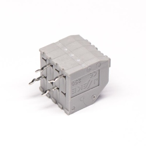 4 pin Terminal Block Grey Cable with Straight Through Hole