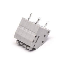 4 pin Terminal Block Grey Cable with Straight Through Hole