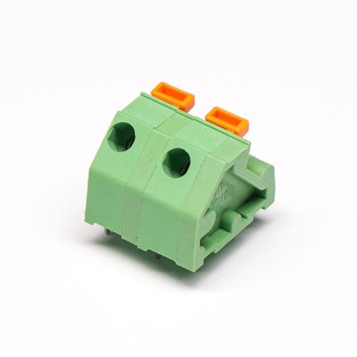 Cable Terminal Block Spring Connector Green 4pin Straight PCB Mount