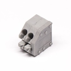 PCB Spring Clamp terminal Block 180 Degree Through Hole Grey Cable Connector