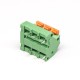 PCB Spring Terminal Blocks Green 6pin Straight Through Hole Connector