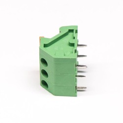 PCB Spring Terminal Blocks Green 6pin Straight Through Hole Connector