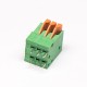 Spring Cage Connection Terminal Block 6pin Through Hole PCB Mount Green