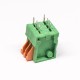 Spring Cage Connection Terminal Block 6pin Through Hole PCB Mount Green