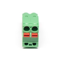 Spring Cage Terminal Blocks PCB Mount Green Straight Pluggable Coonector