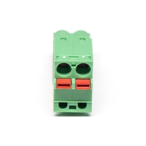 Spring Cage Terminal Blocks PCB Mount Green Straight Pluggable Coonector