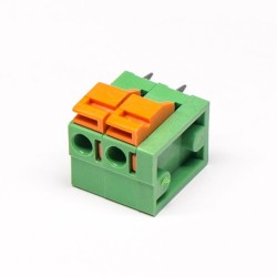 Spring Push Terminal Block 4pin Green Through Hole Straight Crimp Cable Connector