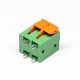 Spring Push Terminal Block 4pin Green Through Hole Straight Crimp Cable Connector