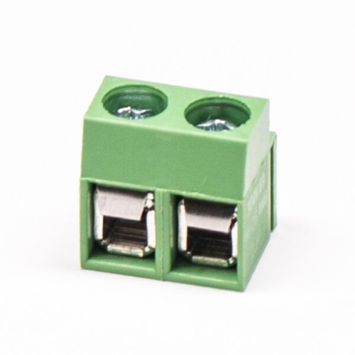 2 pin Screw Terminal 90 Degree Right Angled Green PCB Terminal Blcok