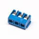 Blue Terminal Block 3pin Straight Through Hole Square PCB Mount