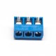 Blue Terminal Block 3pin Straight Through Hole Square PCB Mount