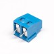 PCB Screw Terminal Block 2pin Straight PCB Mount Through Hole Blue