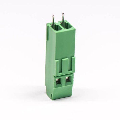 PCB Screw Terminal Block Connector 2pin Straight Through Hole Green