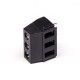 PCB Universal Screw Terminal 3pin Straight Black Through Hole PCB Mount