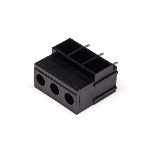 PCB Universal Screw Terminal Blocks Straight Black PCB Mount Through Hole