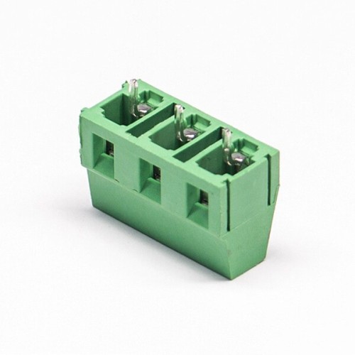 Screw in Terminal Block 3pin Sraight Green Through Hole PCB Mount Connector