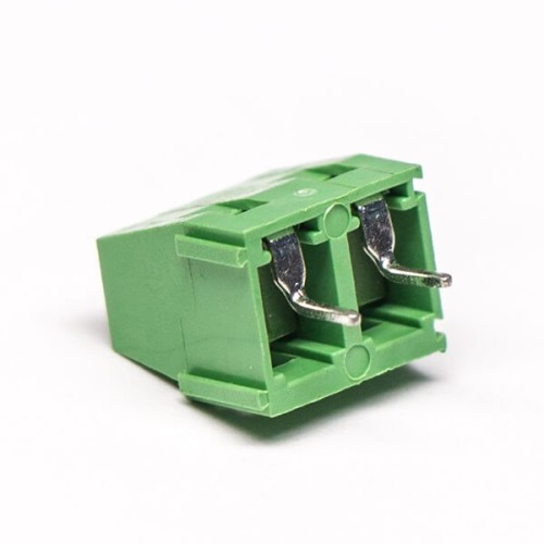 Screw Terminal PCB Connector Straight 2pin Green Through Hole